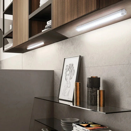Wireless USB Rechargeable Motion Sensor LED Bar Light Induction Night Light Portable Cordless Magnetic Cabinet Lamp for Kitchen